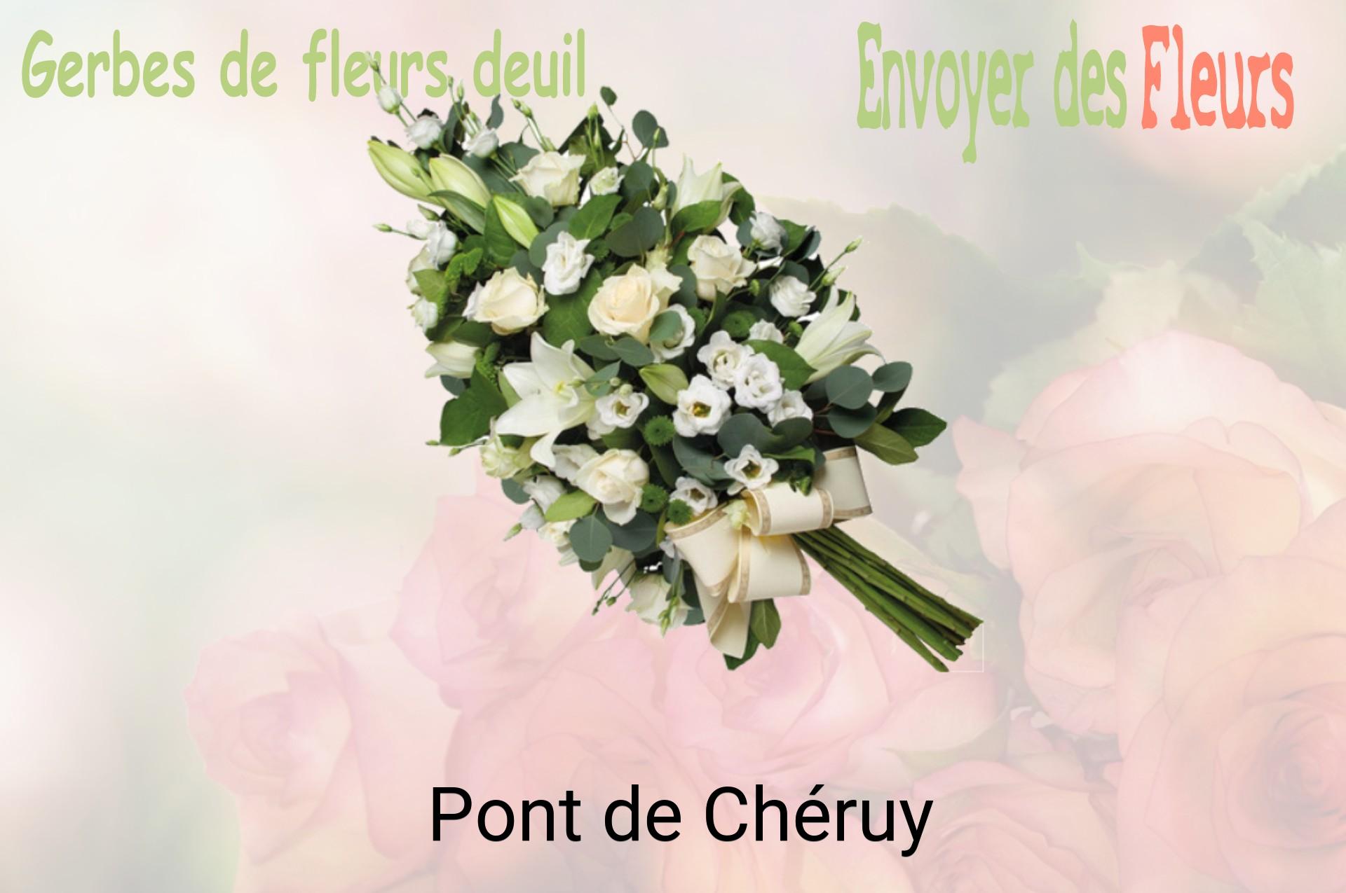 Gerbe de fleurs de deuil livrée à Pont-de-Chéruy